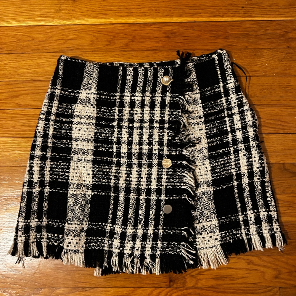 Pink Lily Tweed Skirt
